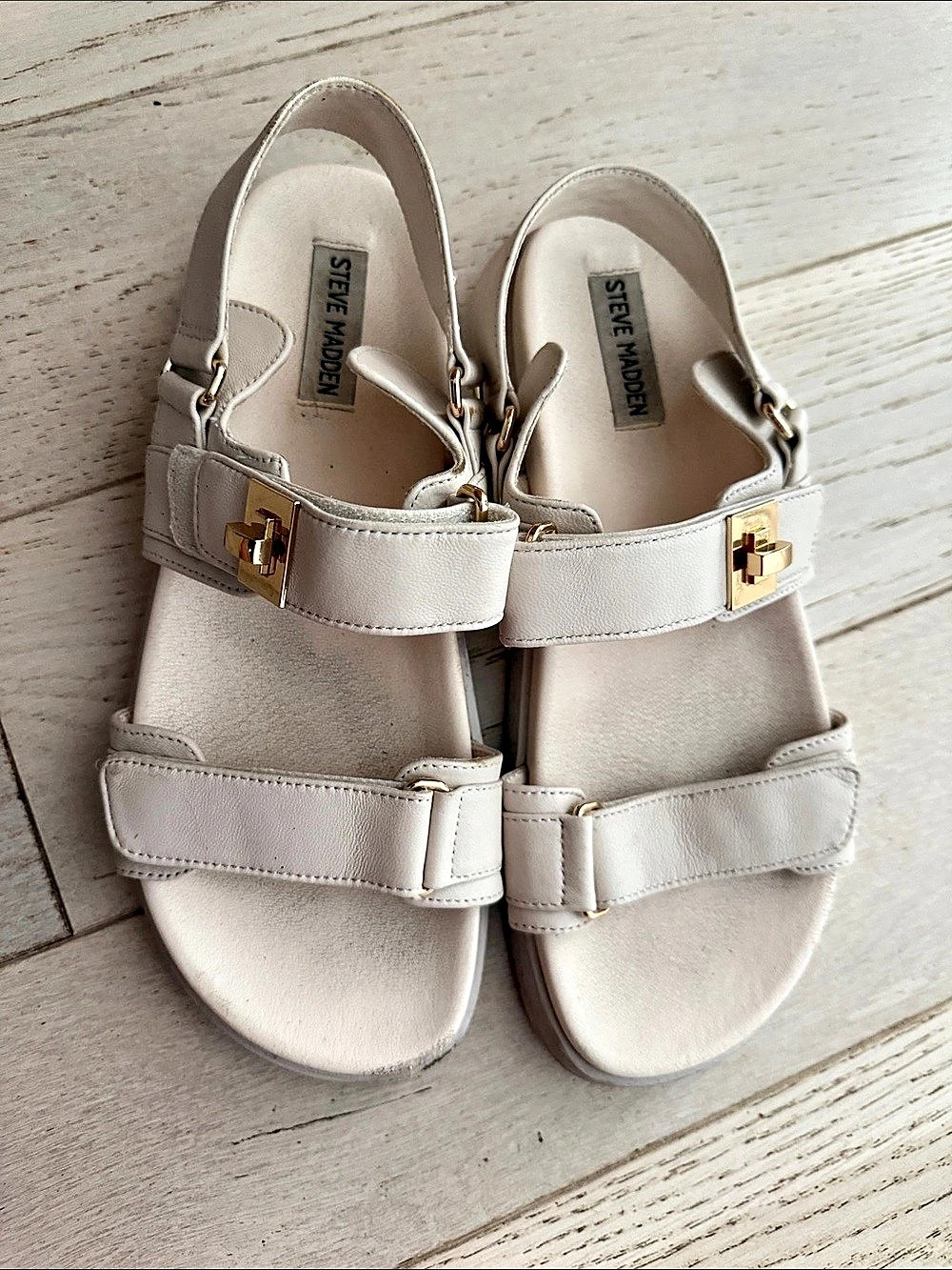 Steve Madden Mona Sandal Strappy Sandals in White